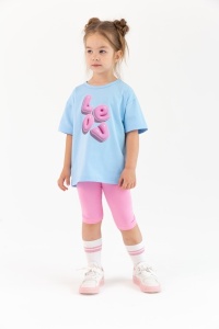 Комплект для девочки Baby Boom КД552/2-К Голубой розовый Комплект для девочки Baby Boom КД552/2-К Голубой розовый