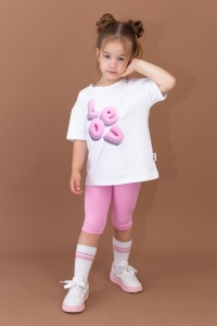 Комплект для девочки Baby Boom КД552/1-К Белый + розовый Комплект для девочки Baby Boom КД552/1-К Белый + розовый